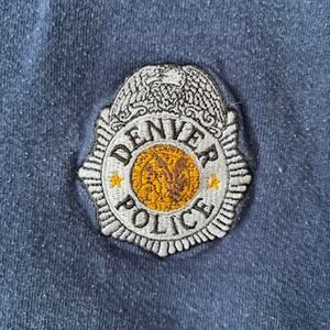 Vintage Denver Police Navy Blue Sweatshirt XXL Jerzees Activewear Cotton Cops